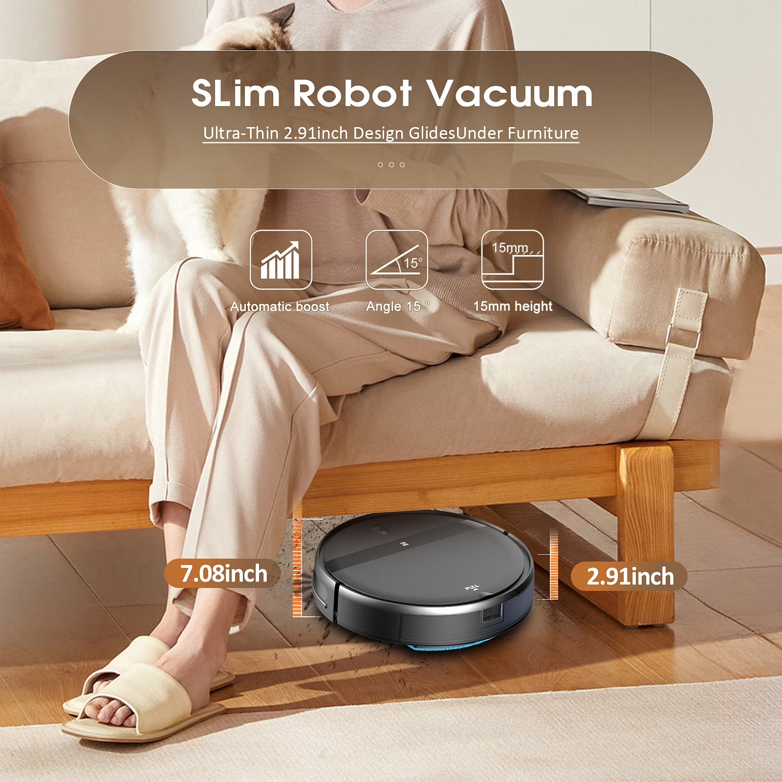 Robot Vacuum Cleaner G20 Vacuum and Mop Combo for Pet Hair Hard Floor, Wifi/Alex