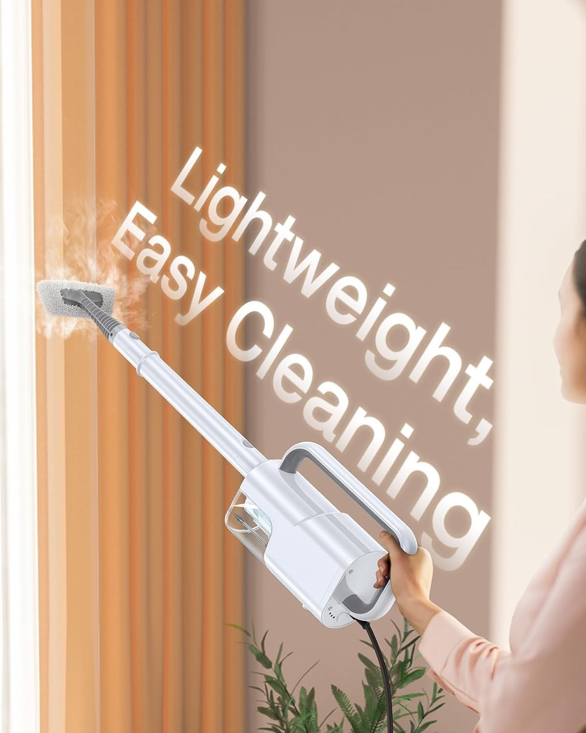 10-in-1 Steam Mop & Handheld Cleaner, 350ml Tank, 10s Heat-Up for Quick Cleaning