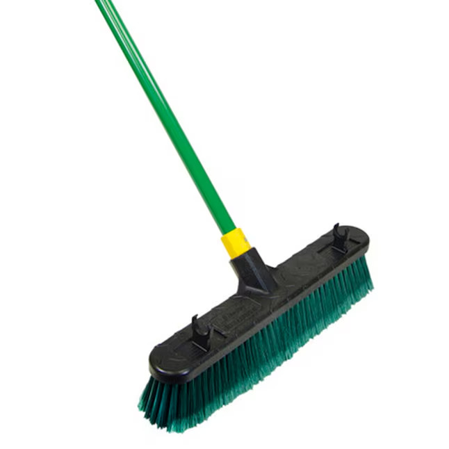 Quickie Multi-Surface 18-in Poly fiber Multi-surface All-purpose Push Broom