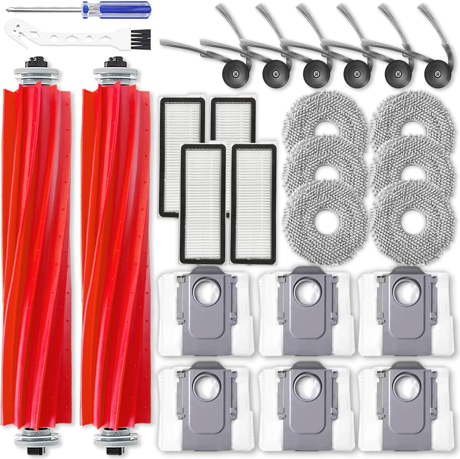 Replacement Accessories kit Compatible with Roborock QV 35A / QR 798 Vacuum C…