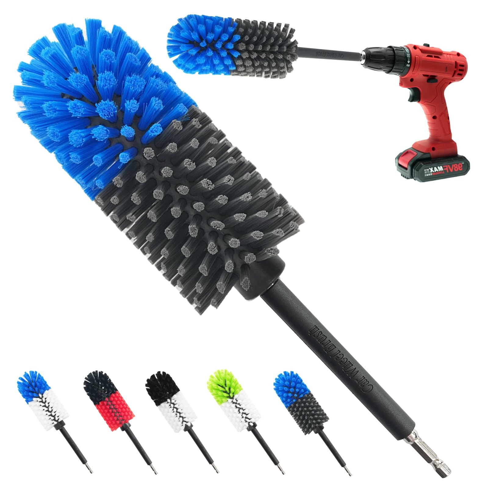Drill Wheel Cleaner Brush Soft Scratch Free Rim Tire Cleaning Brush for Cars