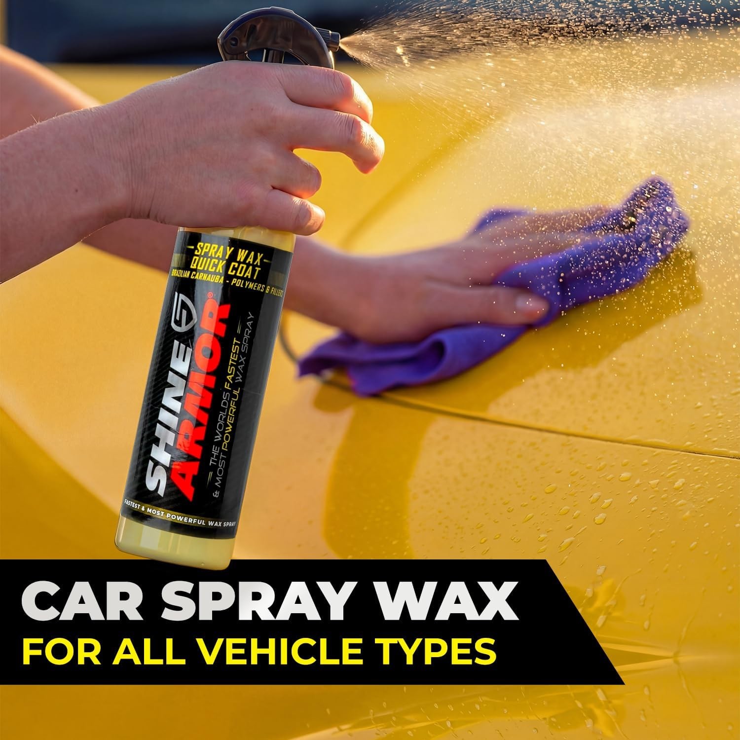 Car Spray Wax for Car Detailing – Quick and Easy Carnauba Liquid Car Wax Spra…