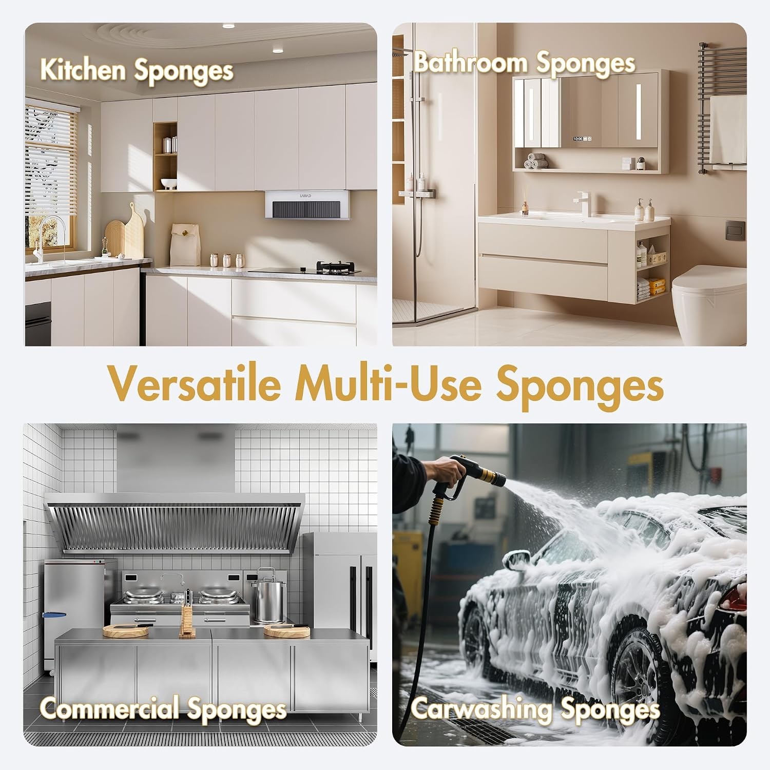 6 x 3.6 x 0.9 Inch JK SP-T22 Large Sponge, Kitchen Sponges, Handy Sponges,