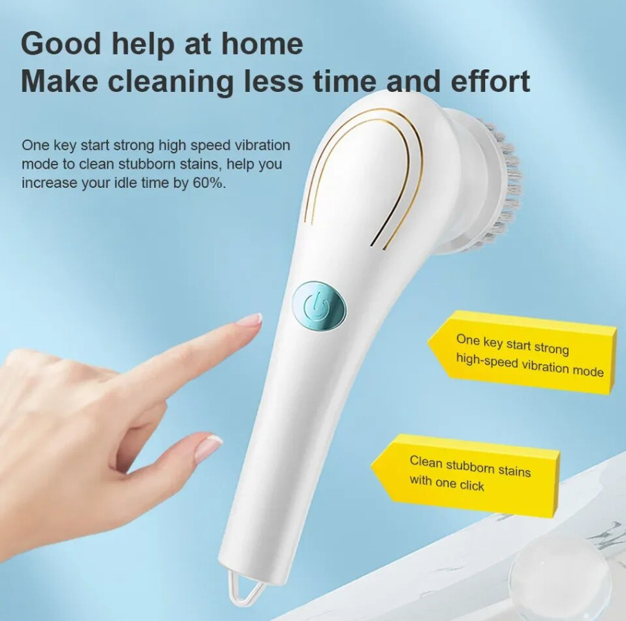 2 pack Electric Cordless Cleaning Brush Spin Scrubber Turbo Scrub Cleaner
