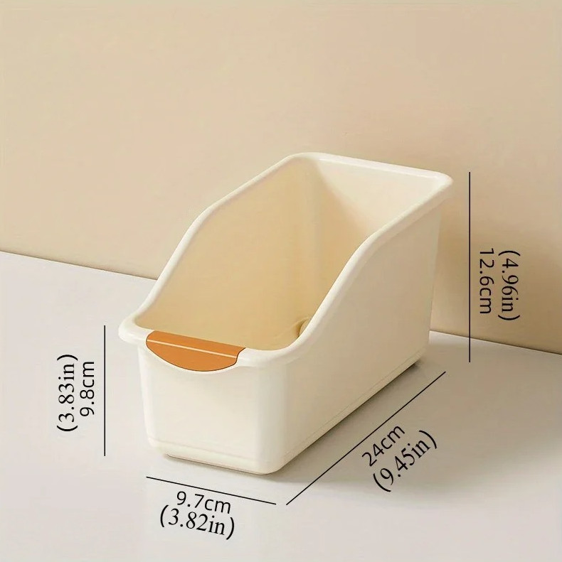 1 pc Curved Plastic Storage Bins Set Multipurpose Home Organizer Boxes