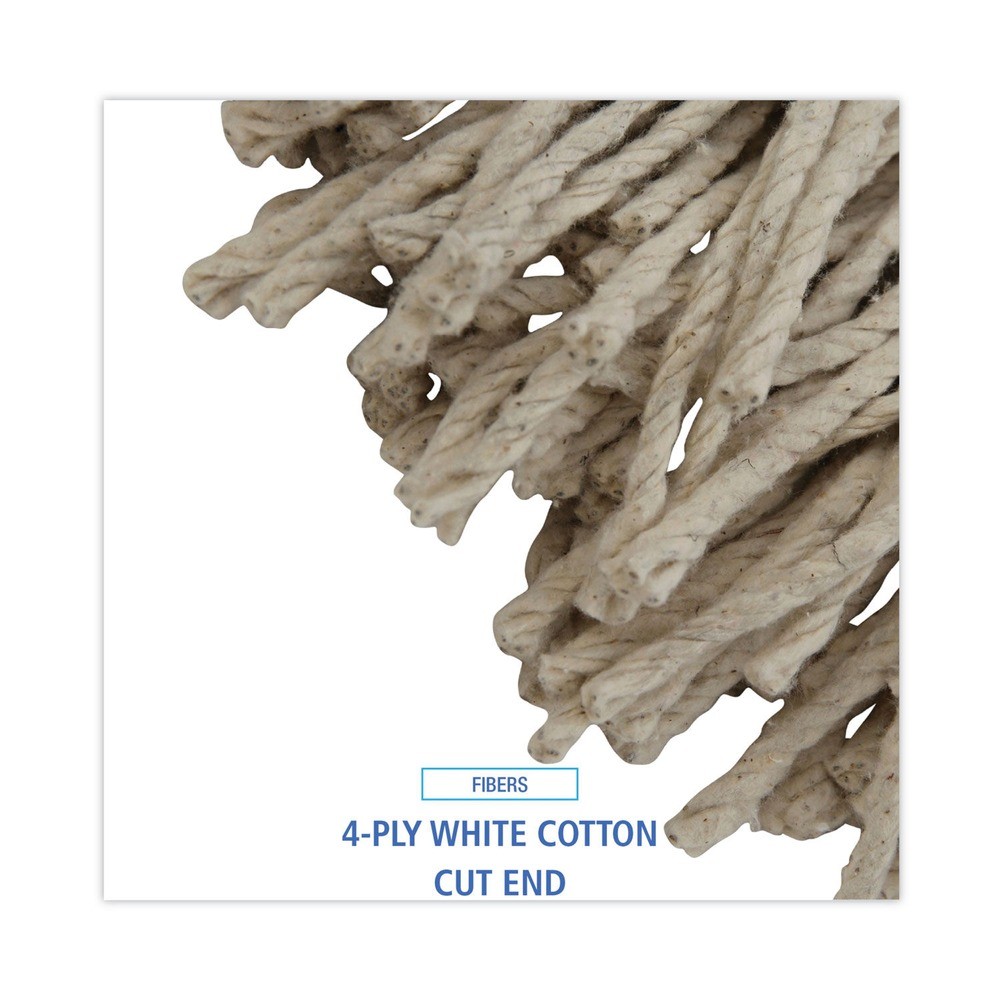 Boardwalk CM20032 32 oz 4-Ply Cut-End Cotton Mop Head – White (12/CT) New