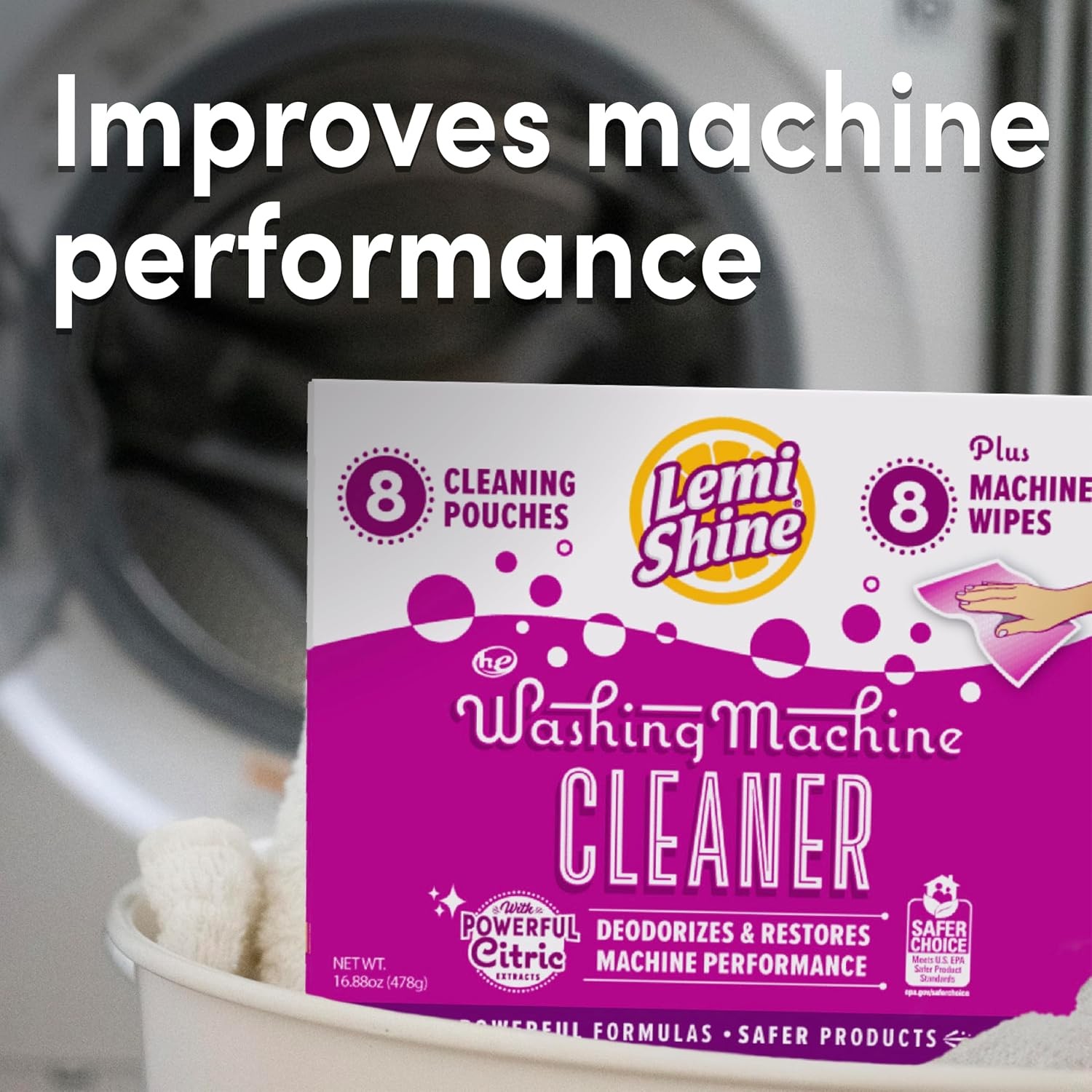 Washing Machine Cleaner – Hard Water Citric Acid Cleaning Powder – Includes Mach