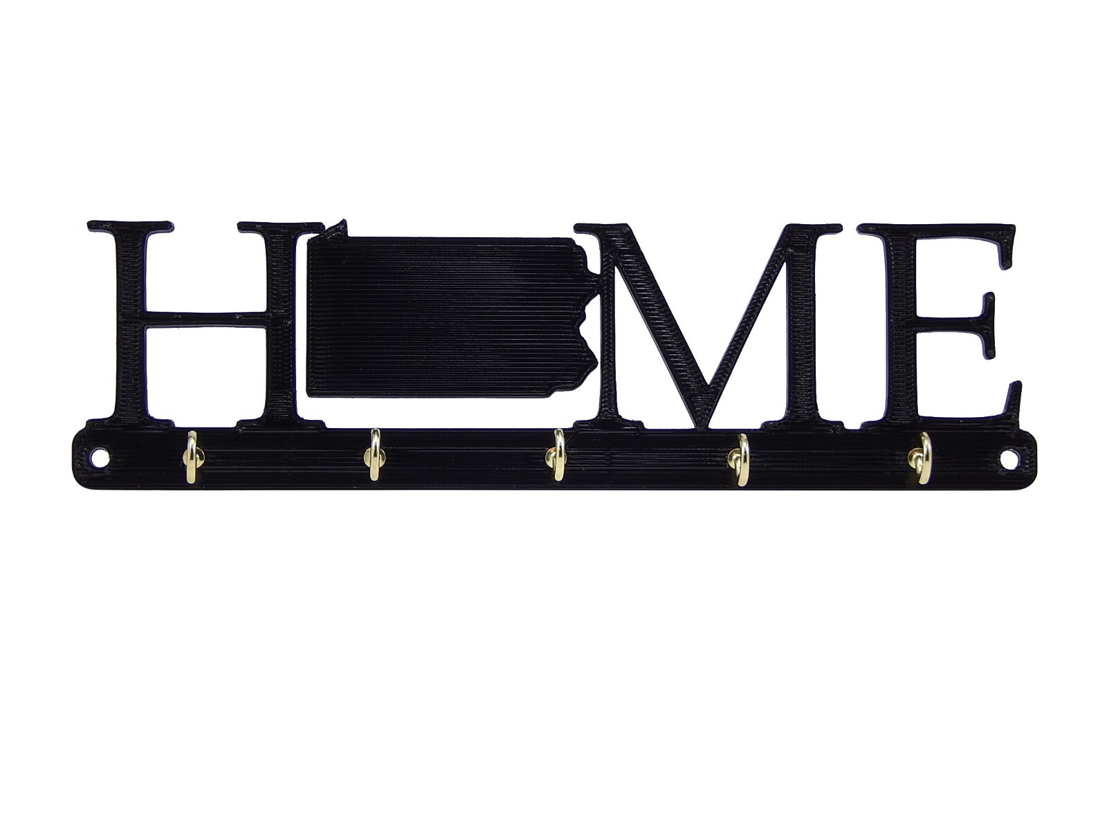 Pennsylvania Home State Shape Key Holder Hanger Rack Housewarming Wall Gift