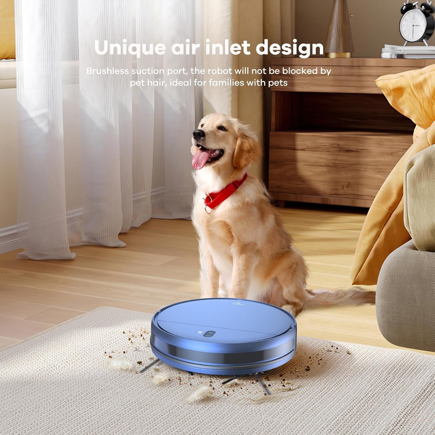 ZCWA BR151 Robot Vacuum and Mop Combo WiFi App Self-Charging 2000Pa Blue NEW
