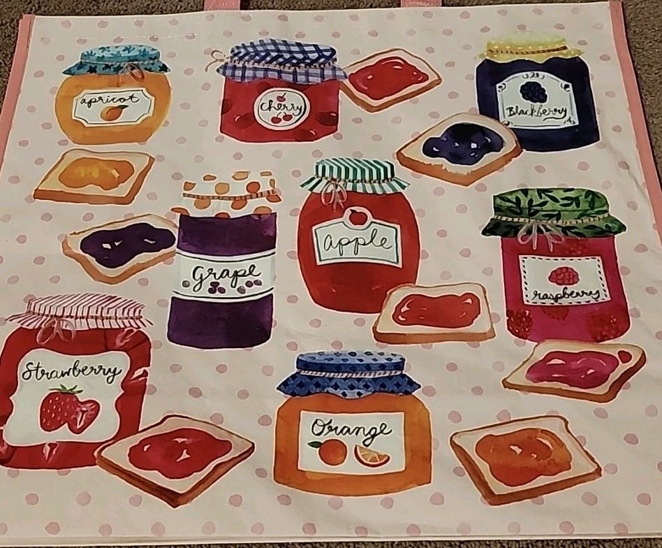 Marshalls – Beautiful Jars Of Jam & Bread – Large Reusable Shopping Tote Eco Bag