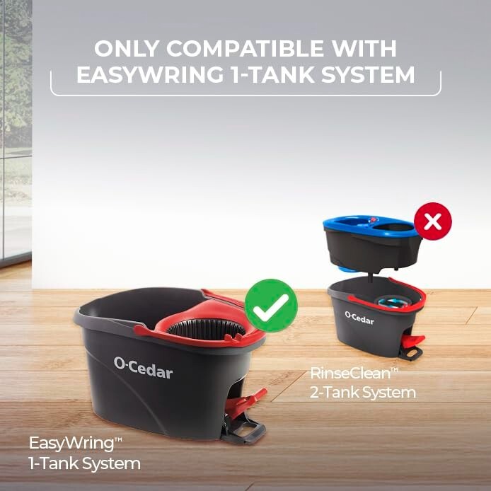 O-Cedar EasyWring Spin Mop Microfiber Refill (Pack of 4) Brand New