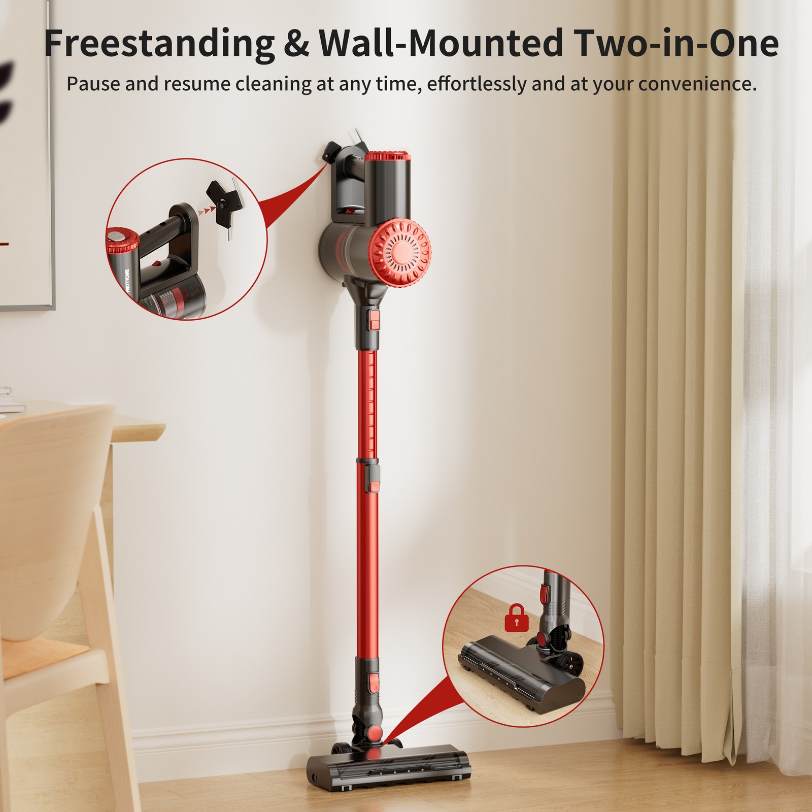 ANSFIL U9-S Cordless Vacuum Cleaner 40KPA/55min/2600mAh Lightweight Stick