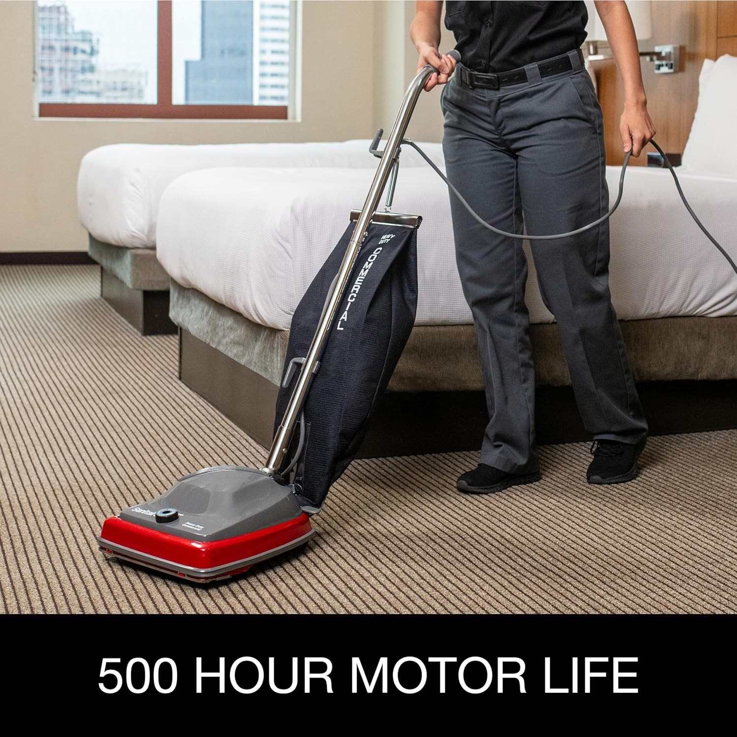 SC679K Tradition Upright Commercial Bagged Vacuum, Red