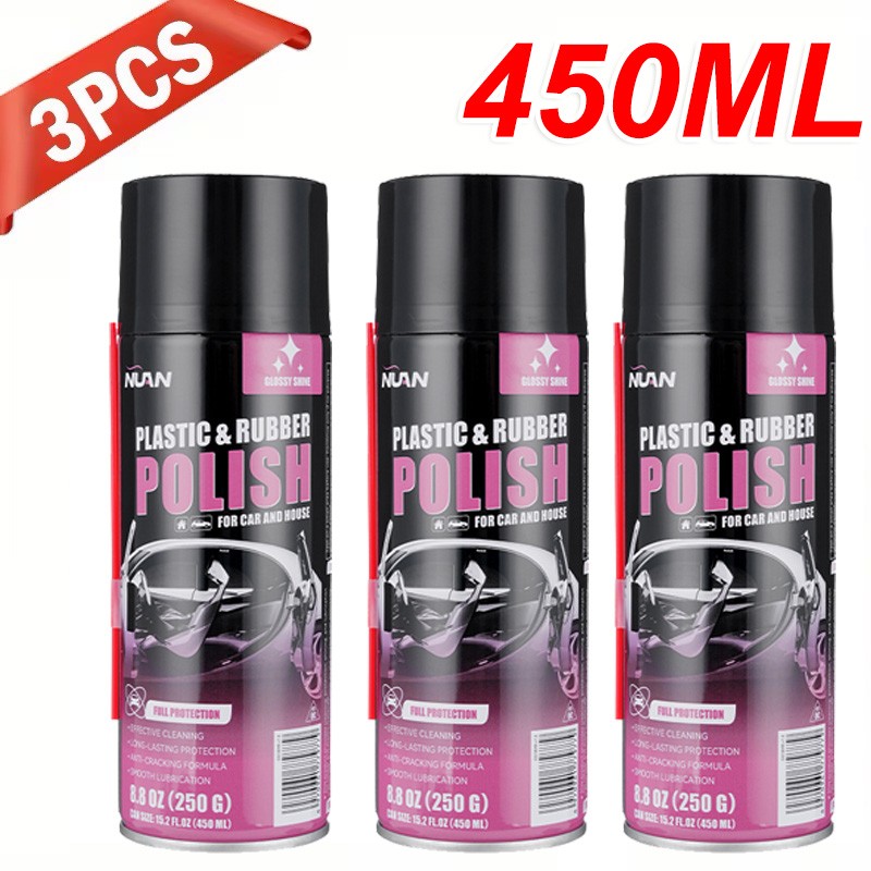 3Pack Car Interior Polish 450ml Car Interior Cleaner Interior Detailer Spray New