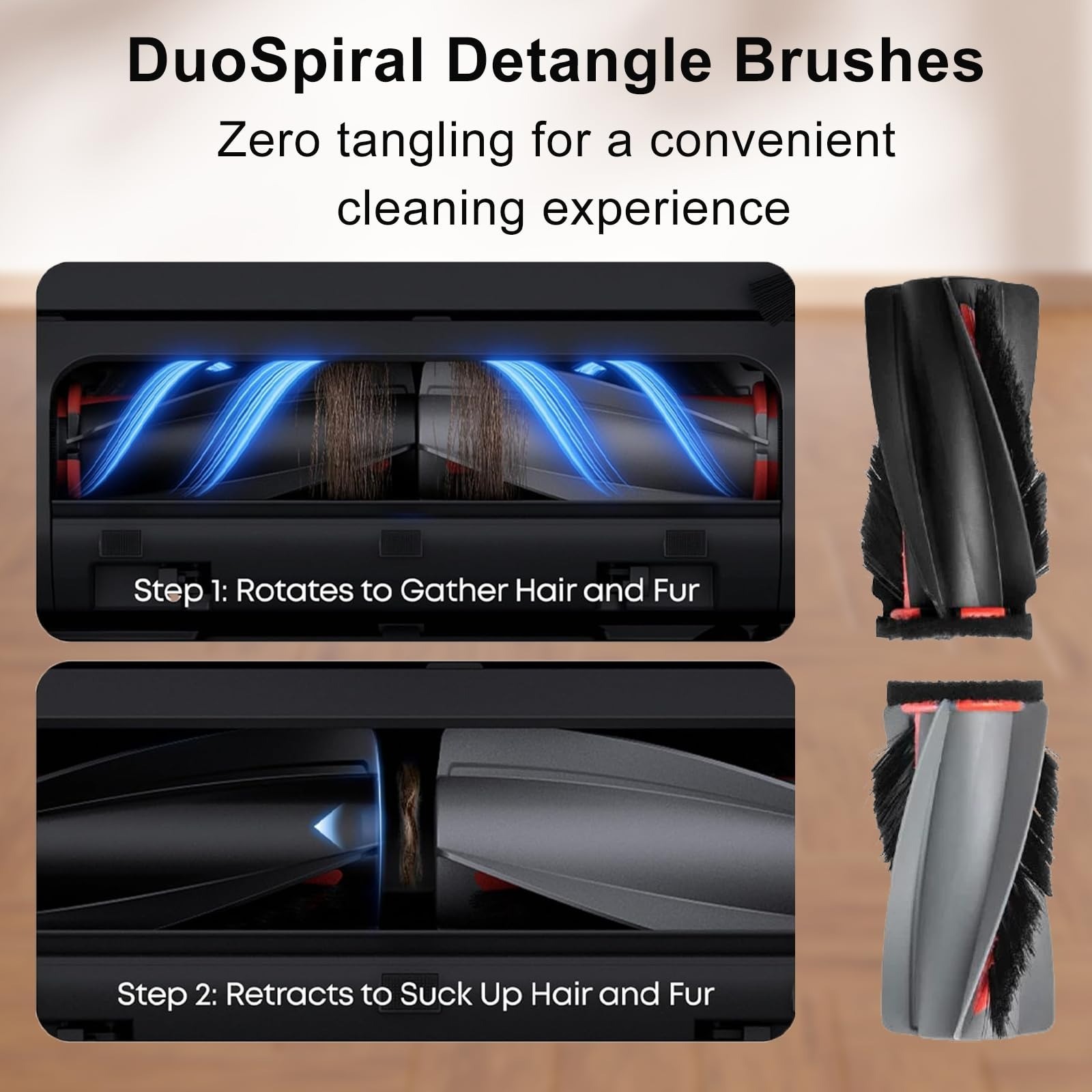 17Pc eufy E25/E28 Kit: 1 Main Brush, 2 Mop, 6 Side, 4 HEPA, 4 Bags