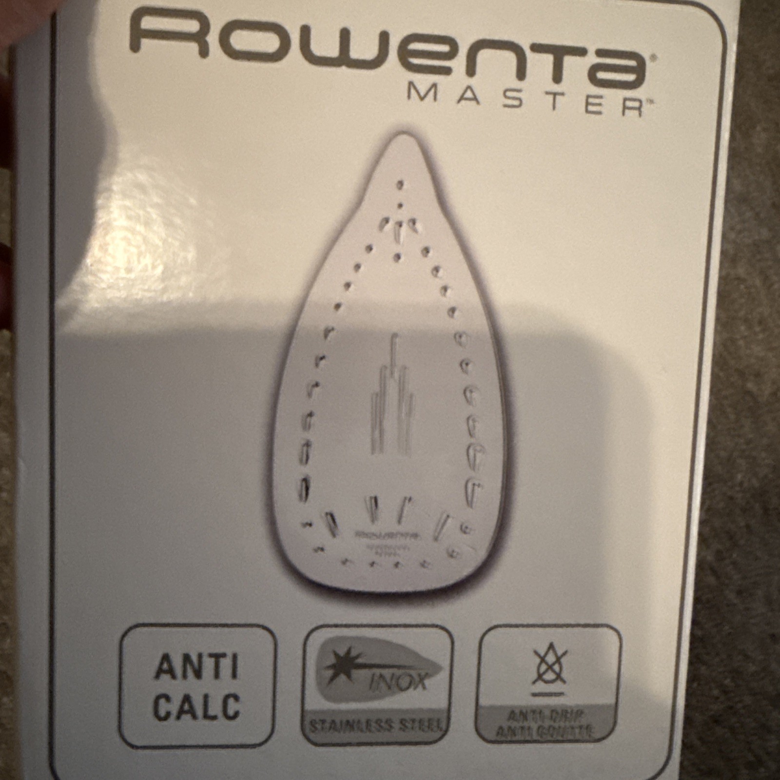 ROWENTA MASTER DW 9050 U1 AUTO-OFF Anti Calc Stainless Steel 1600W Steam Iron
