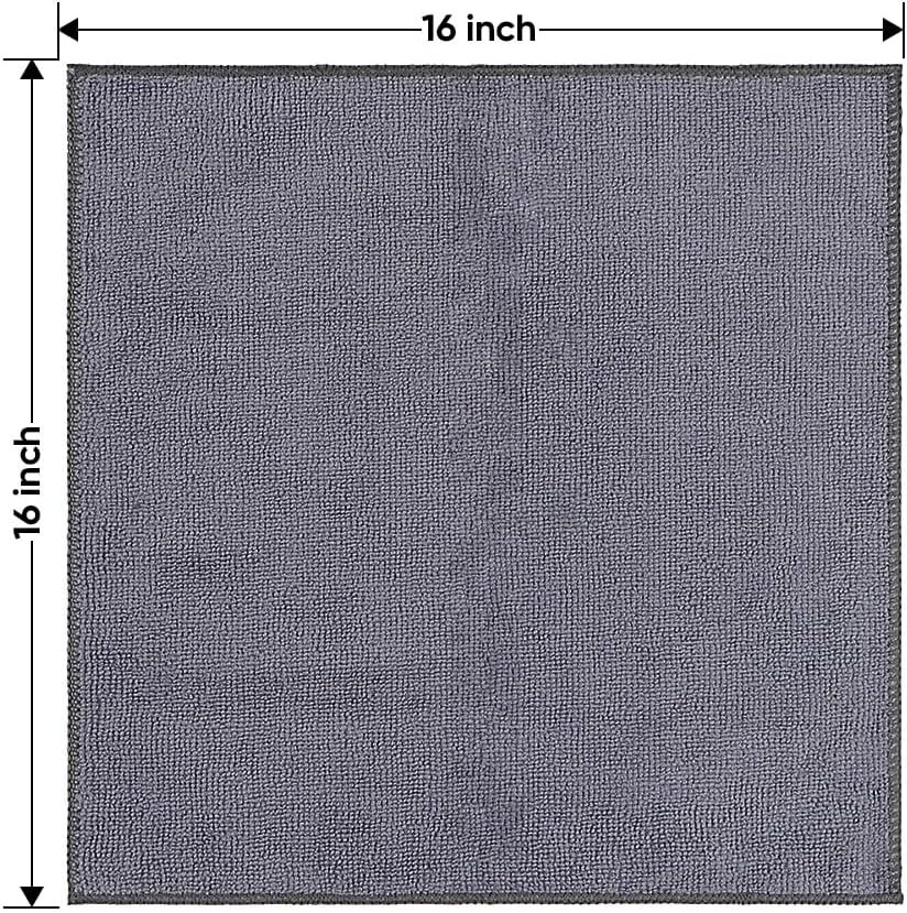 Microfiber Cleaning Cloths 12 Pack, Premium 16 X 16 Inch Microfiber Towel for Ca