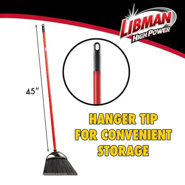 11 In. High Power Indoor/Outdoor Angle Broom with Steel Handle