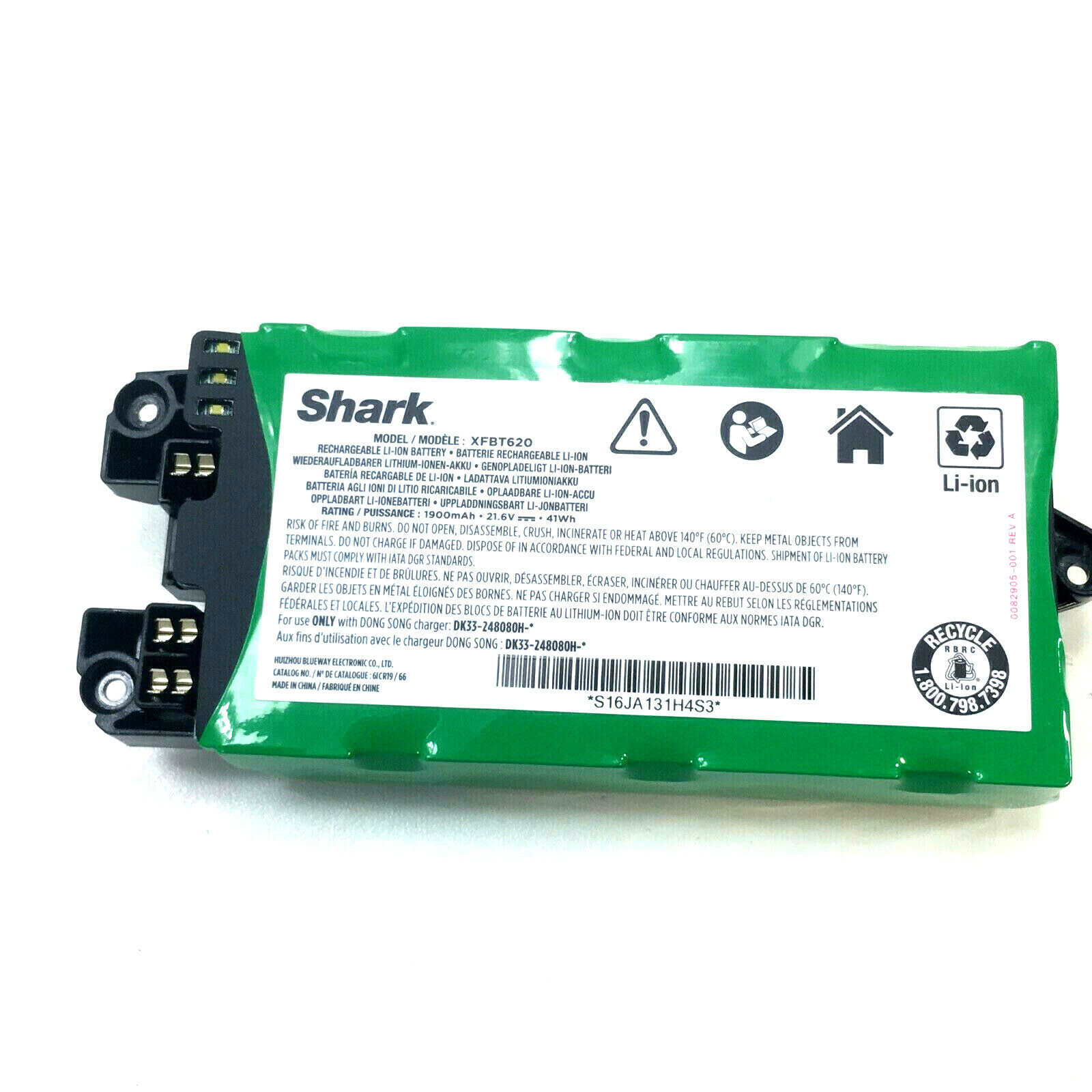 Genuine Shark IX141 IX140 IZ140 IZ142 RECHARGEABLE BATTERY 21.6V 1900mAh OEM