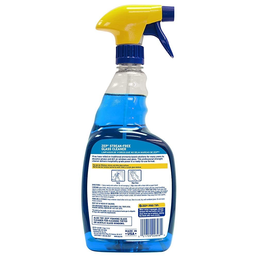 Zep Streak-Free Glass Cleaner 32 oz ZU112032 , Blue