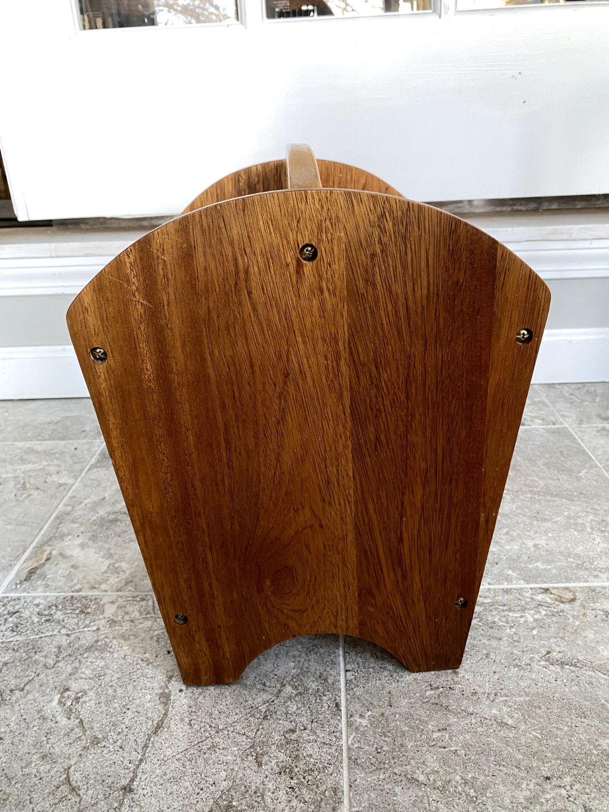 Exotic Wood Magazine Rack Made in Malaysia, Beautiful Condition!