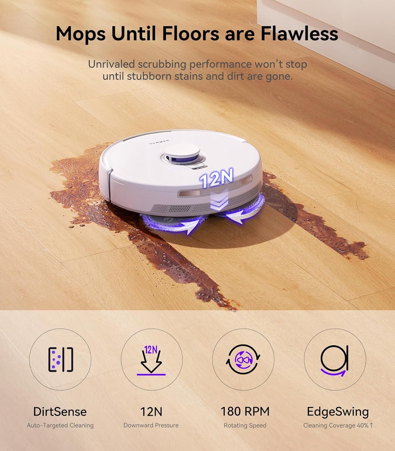 NARWAL Freo X Ultra Robot Vacuum Cleaner & Mop Combo Self-Empty Cleaning 8200Pa