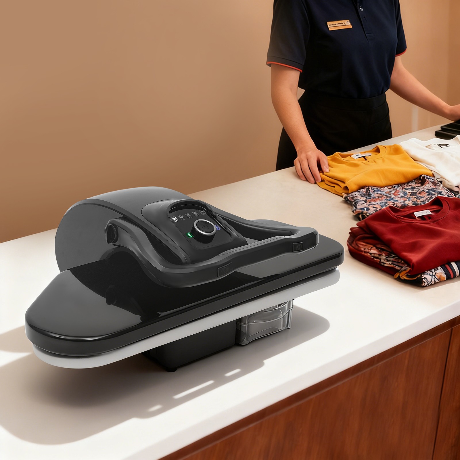 26″ 5 Gears Professional Steam Press Iron Multi Fabric Steam Press Machine 1600W