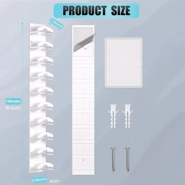 1pcs Wall-Mounted Hat Organizer Rack – 10 Grids Space-Saving Hat Hanger – NEW