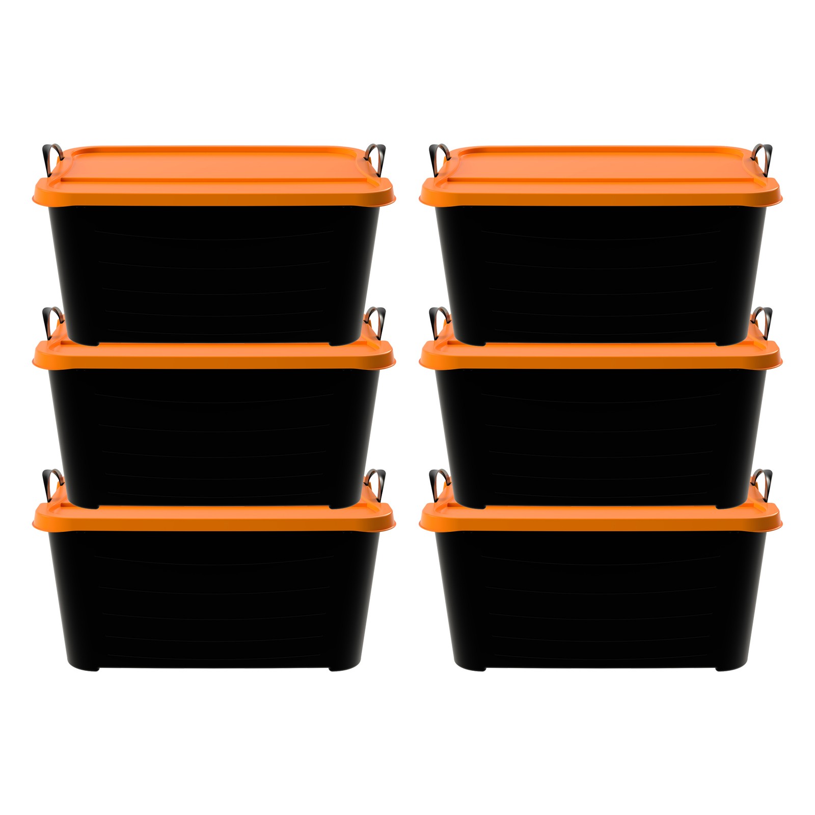 Life Story 55 Quart Stackable Storage Bin, Heavy Duty Lidded Container, 6 Pack