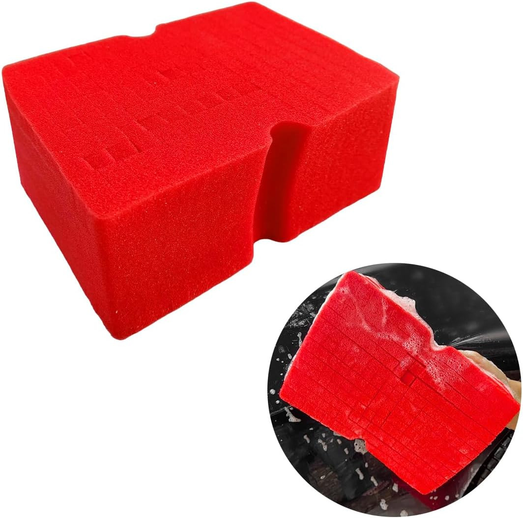 Car Wash Sponge, Large Scratch-Free Cross Cut Sponge for Soap and Rinseless Wash