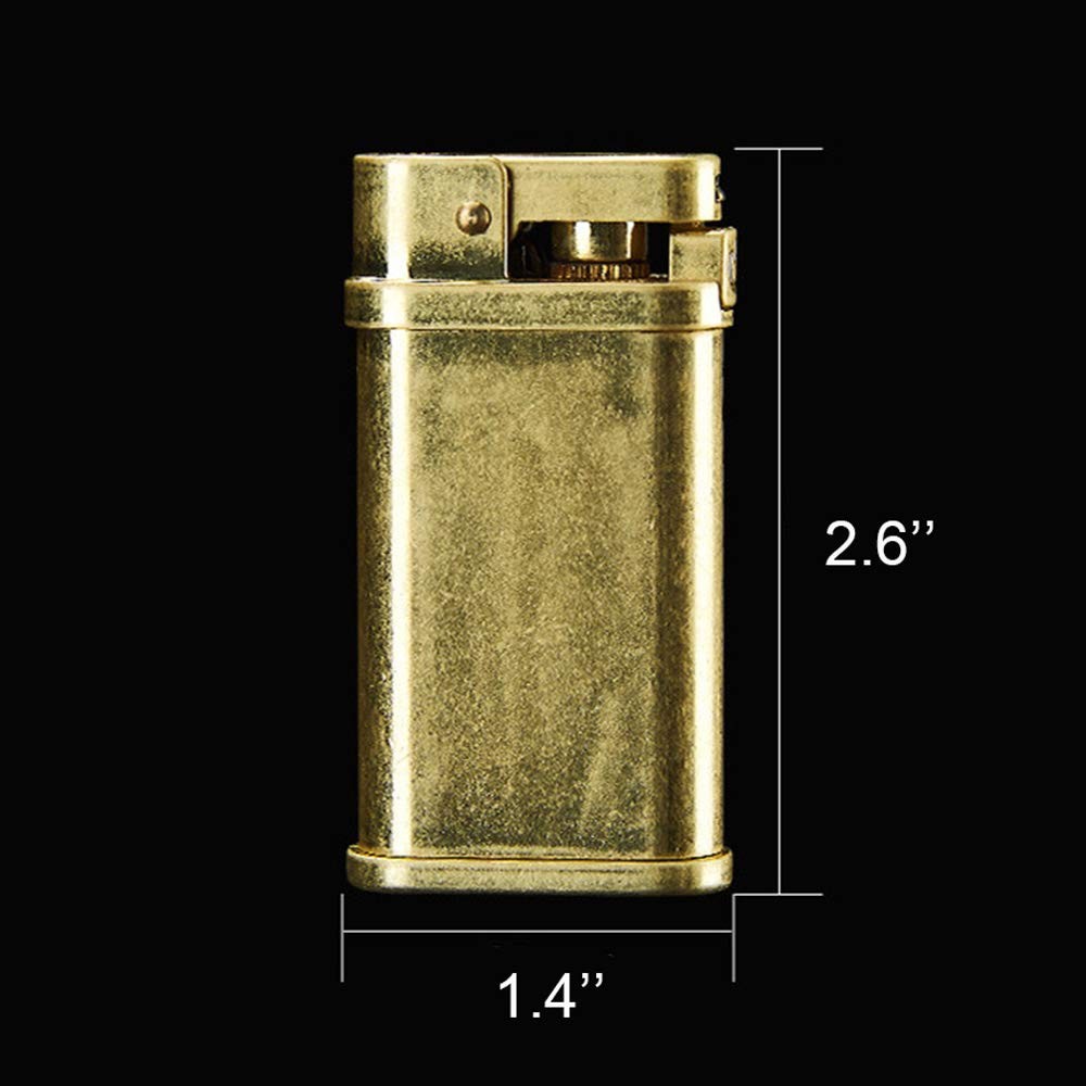Laicengo Vintage Trench Lighter Kerosene Copper 1 Count (Pack of 1), Gold