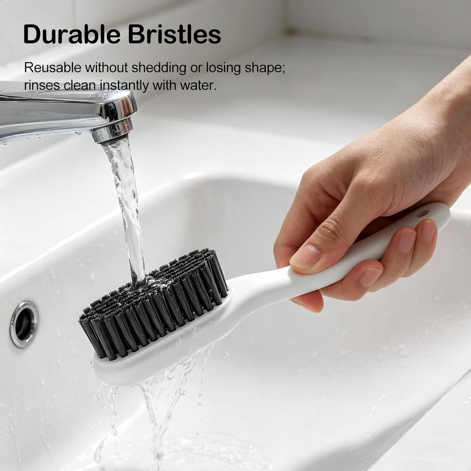 Soft Bristle Scrub Cleaning Brush 3 Pack Laundry Brush Gray White | Soft Scrub B