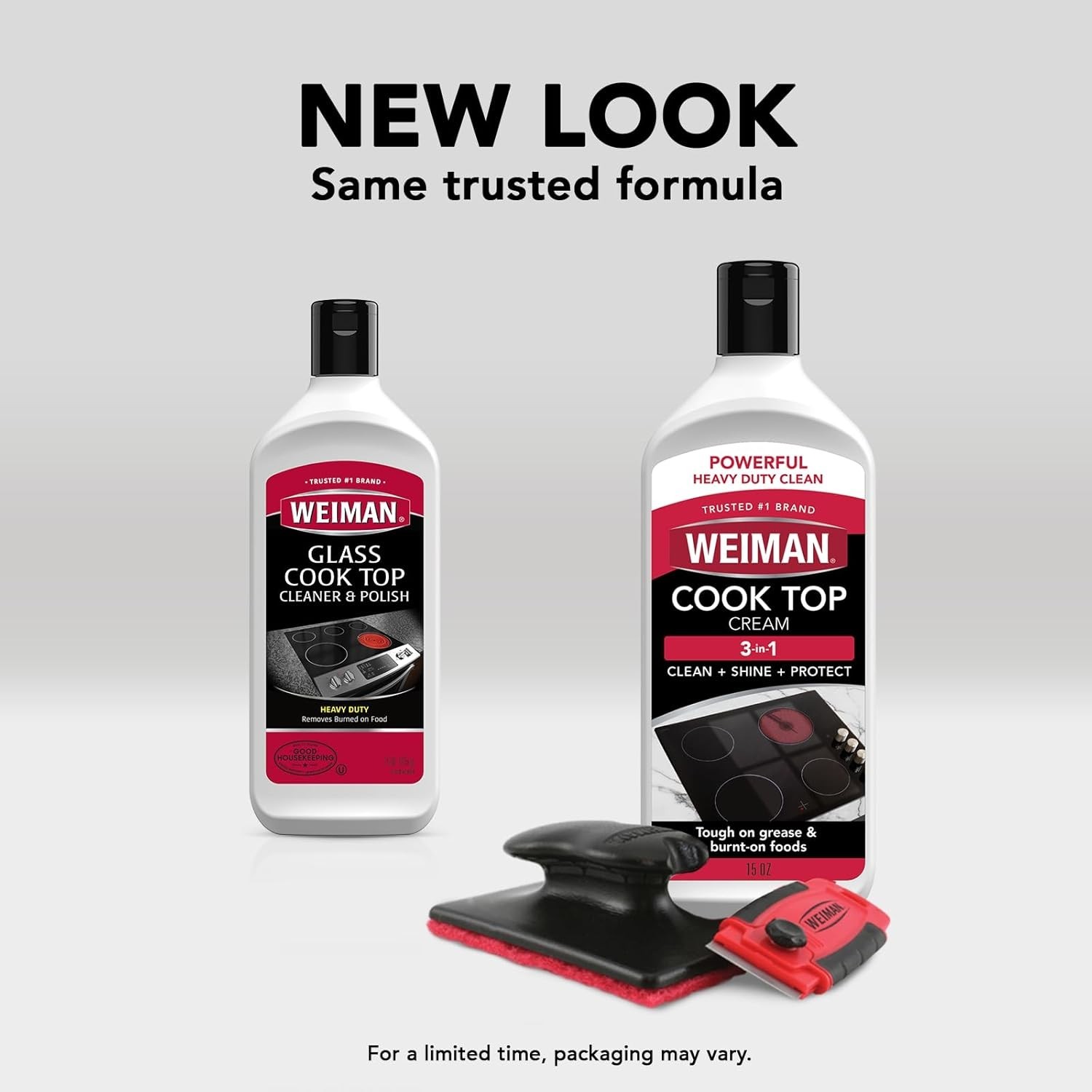 Complete 3-Piece Cooktop Cleaning Set – Non-Scratch Scrubbing & Heavy Degreaser