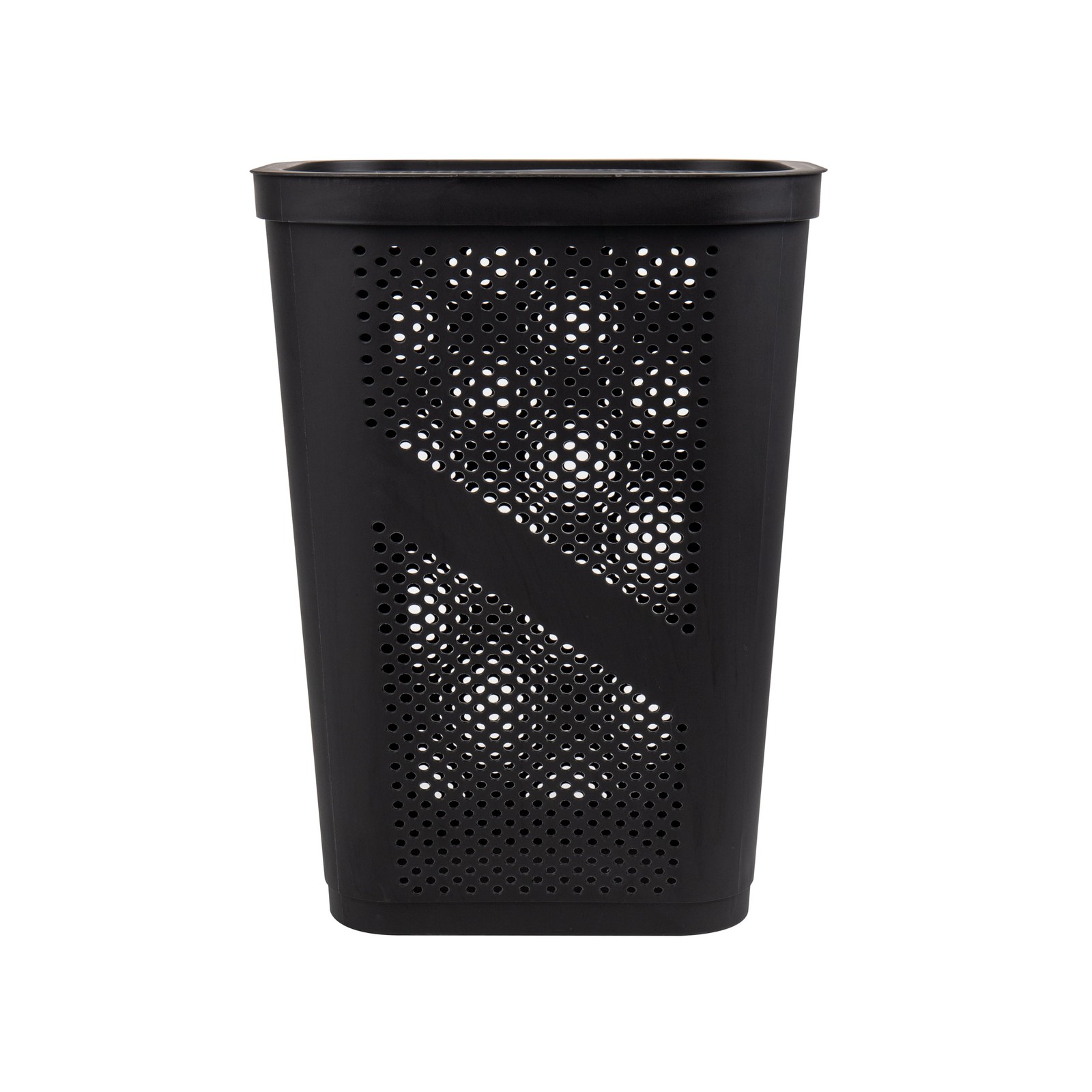 60L Slim Laundry Hamper Lid Ventilated Plastic 17.25″L x 13.75″W x 23.5″H Black