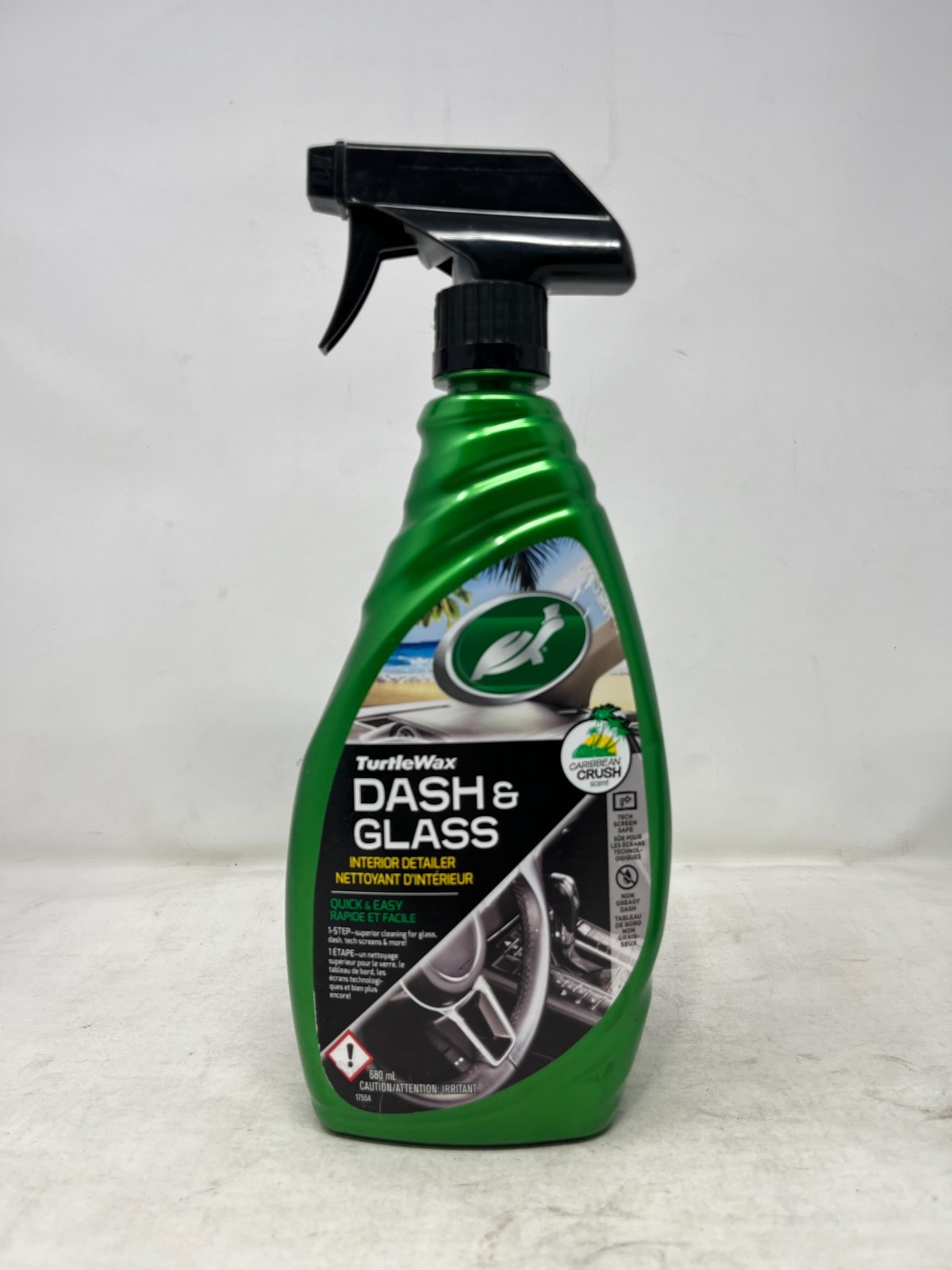 2x Turtle Wax 1-Step Dash & Glass Interior Detailer, Caribbean Crush Scent, 23oz