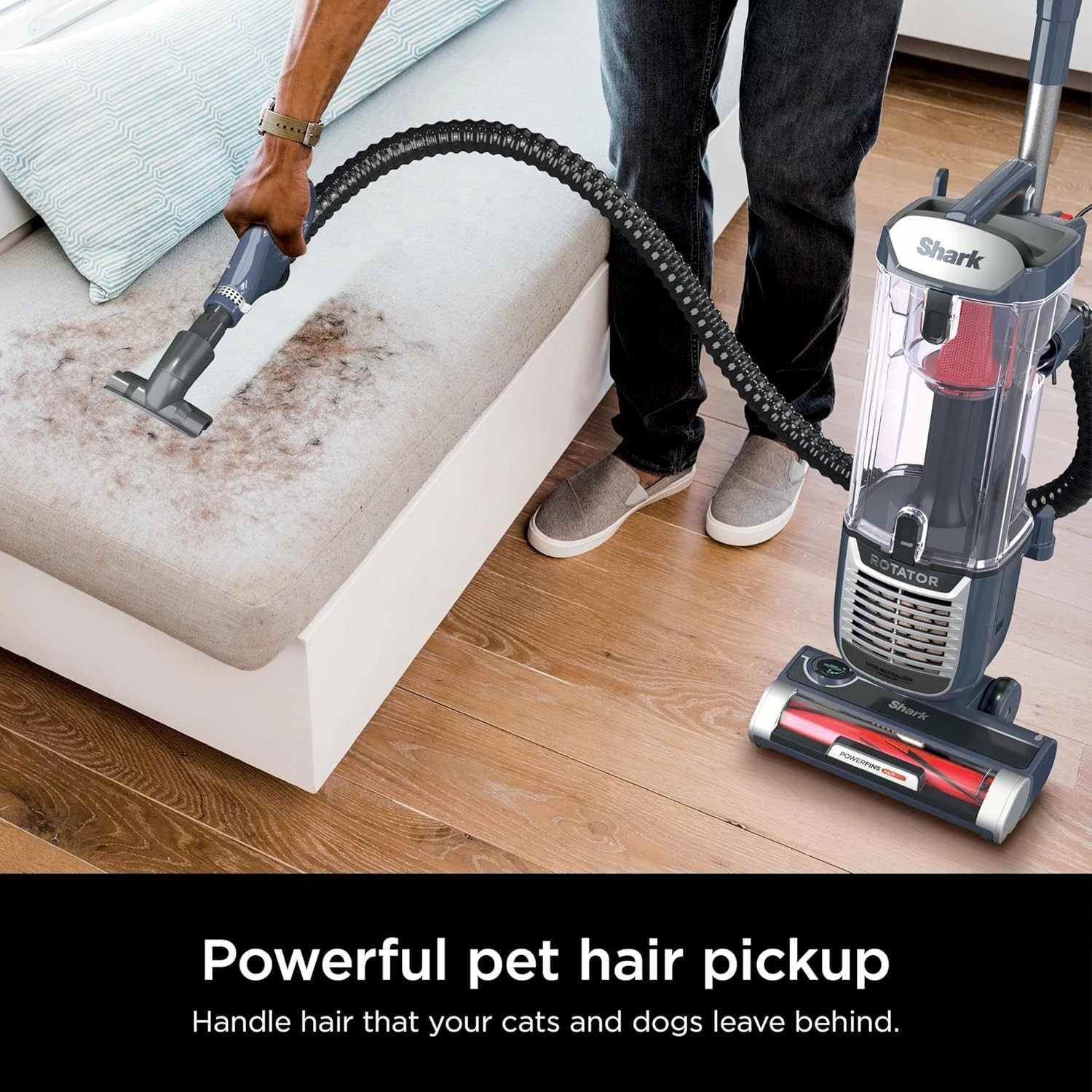 Shark ZU100 Rotator Pet Upright Vacuum W/Powerfins & Odor Neutralizing Tech