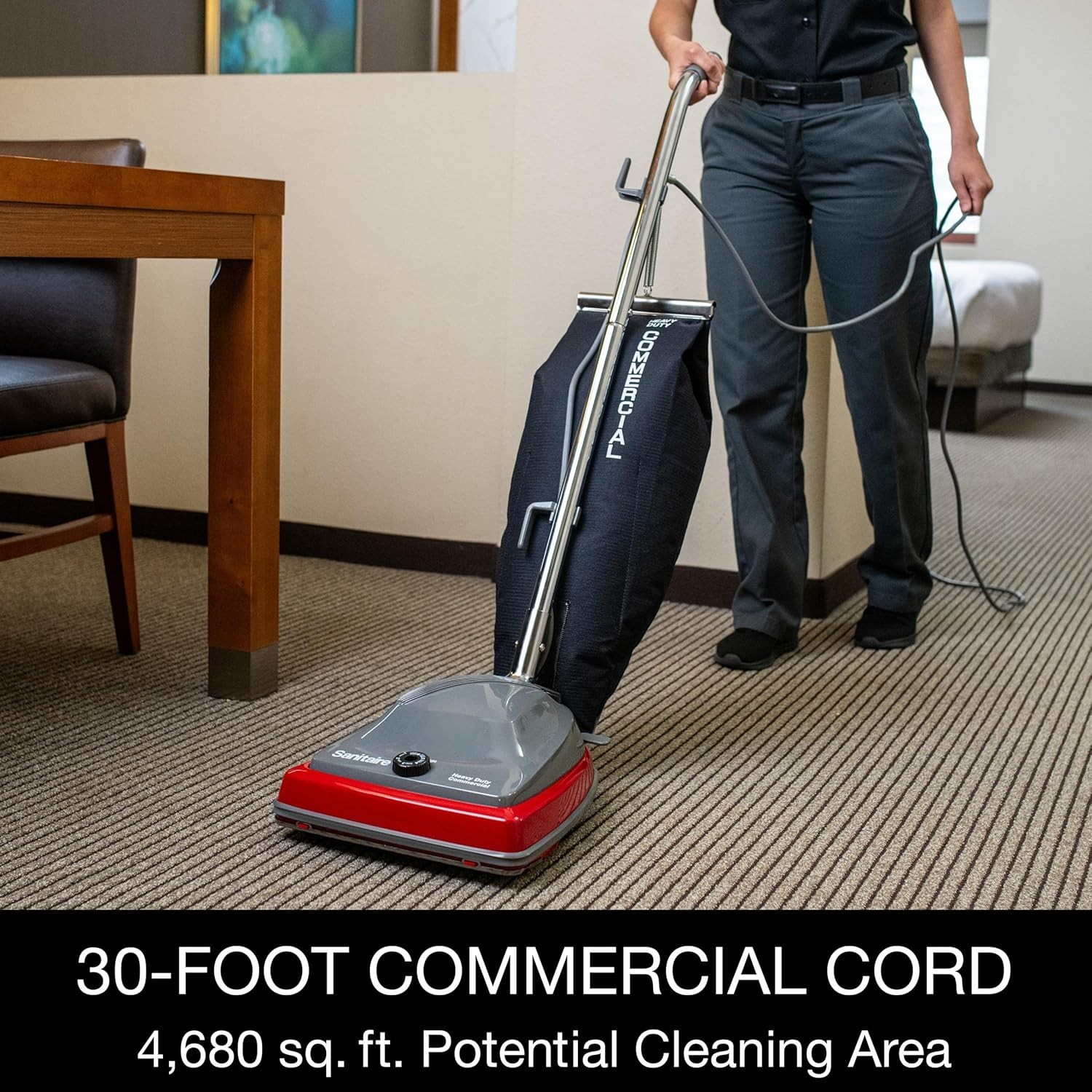 SC679K Tradition Upright Commercial Bagged Vacuum, Red