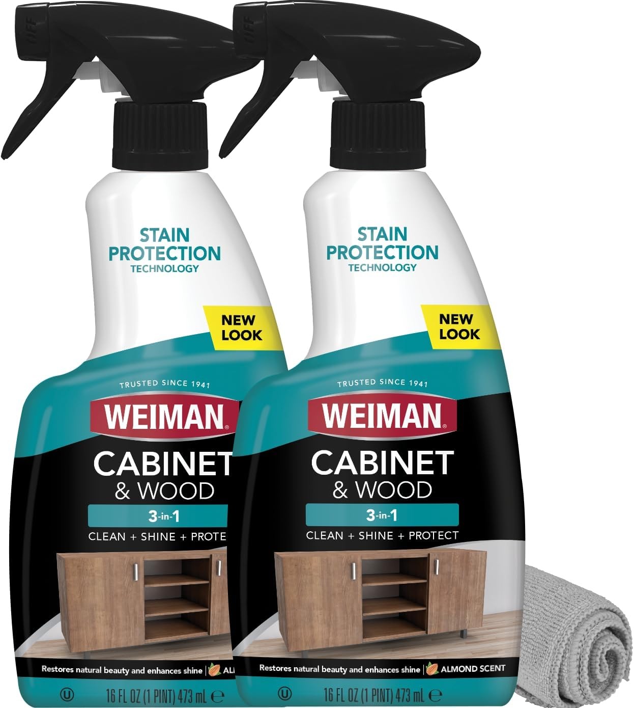 Cabinet and Wood Cleaner, Shine, Clean and Protect Spray – For Wood Cabinets,