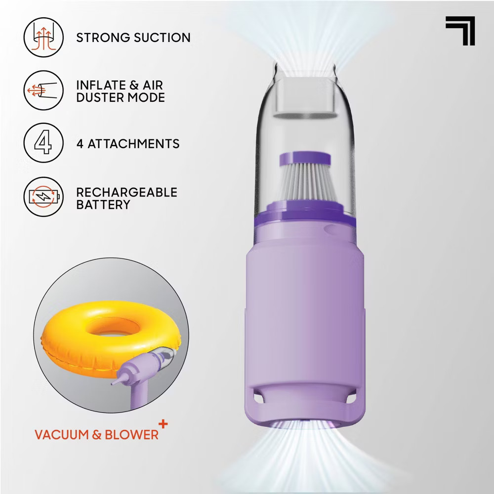 Sharper Image Cordless Handheld Vacuum and Blower Purple