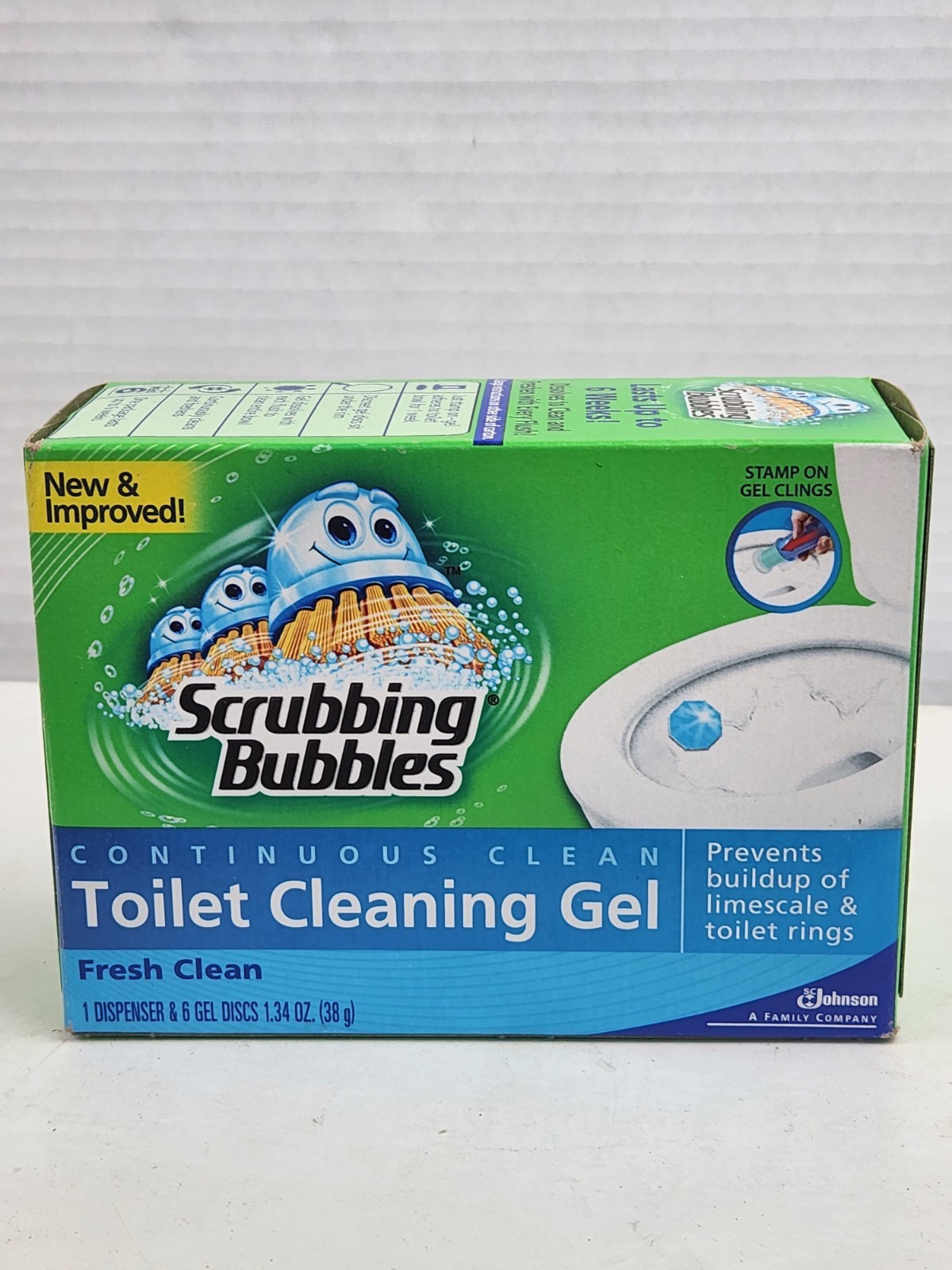Scrubbing Bubbles Toilet Cleaning Gel Fresh Clean 1 Dispenser & 6 Gel Discs