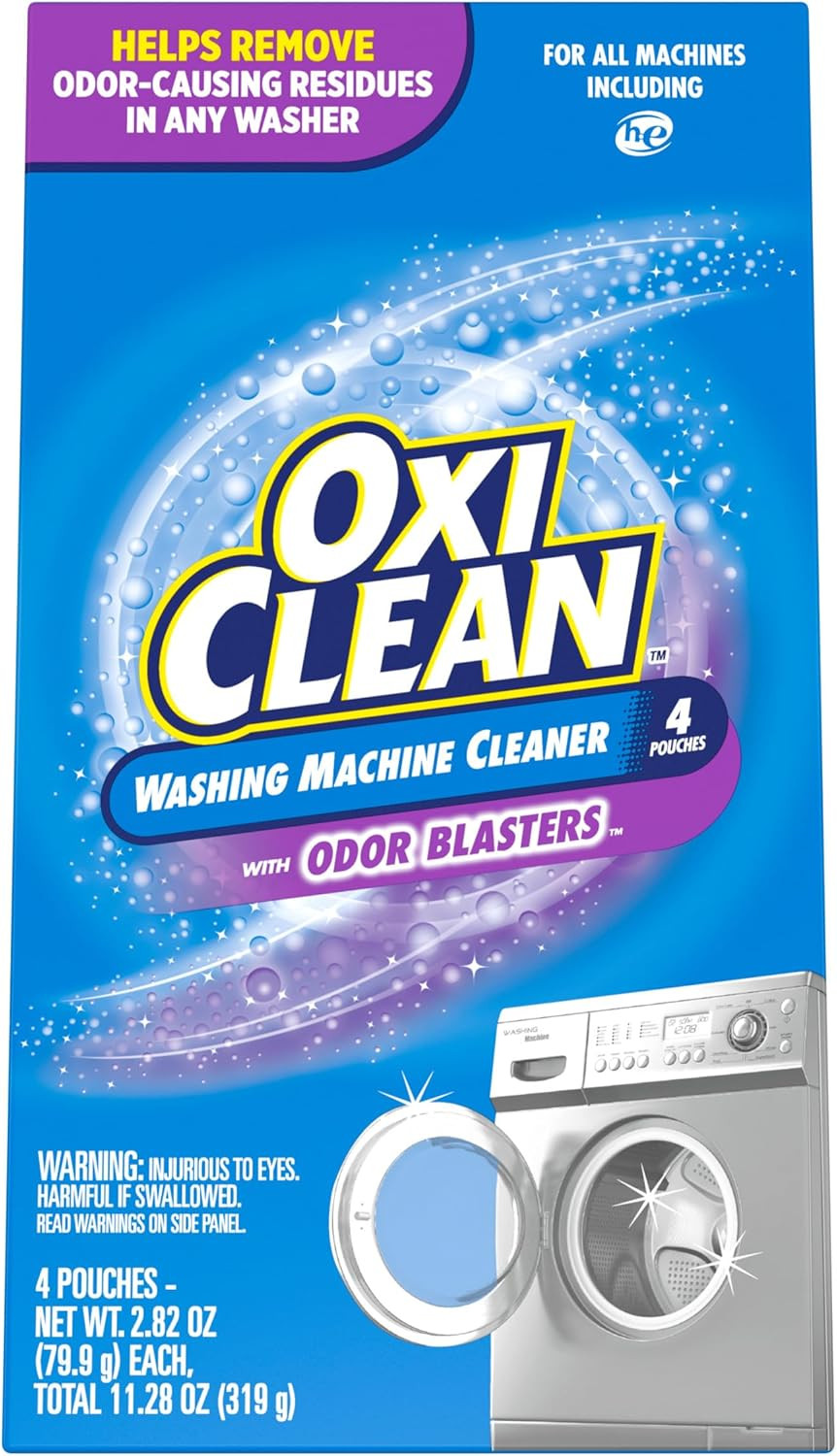 Washing Machine Cleaner with Odor Blasters, 4 Count