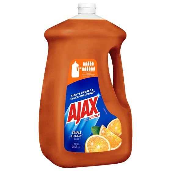 2pk Ajax Ultra Triple Action, Dishwashing Liquid Dish Soap, Orange 90 fl oz