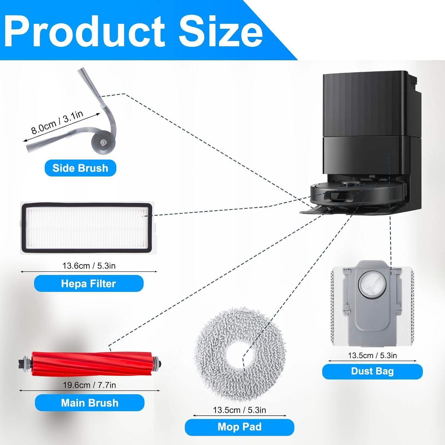 Accessories Kit for Roborock QV 35A QV 35S QR 798 QR 598 Robot Vacuum Cleaner 2