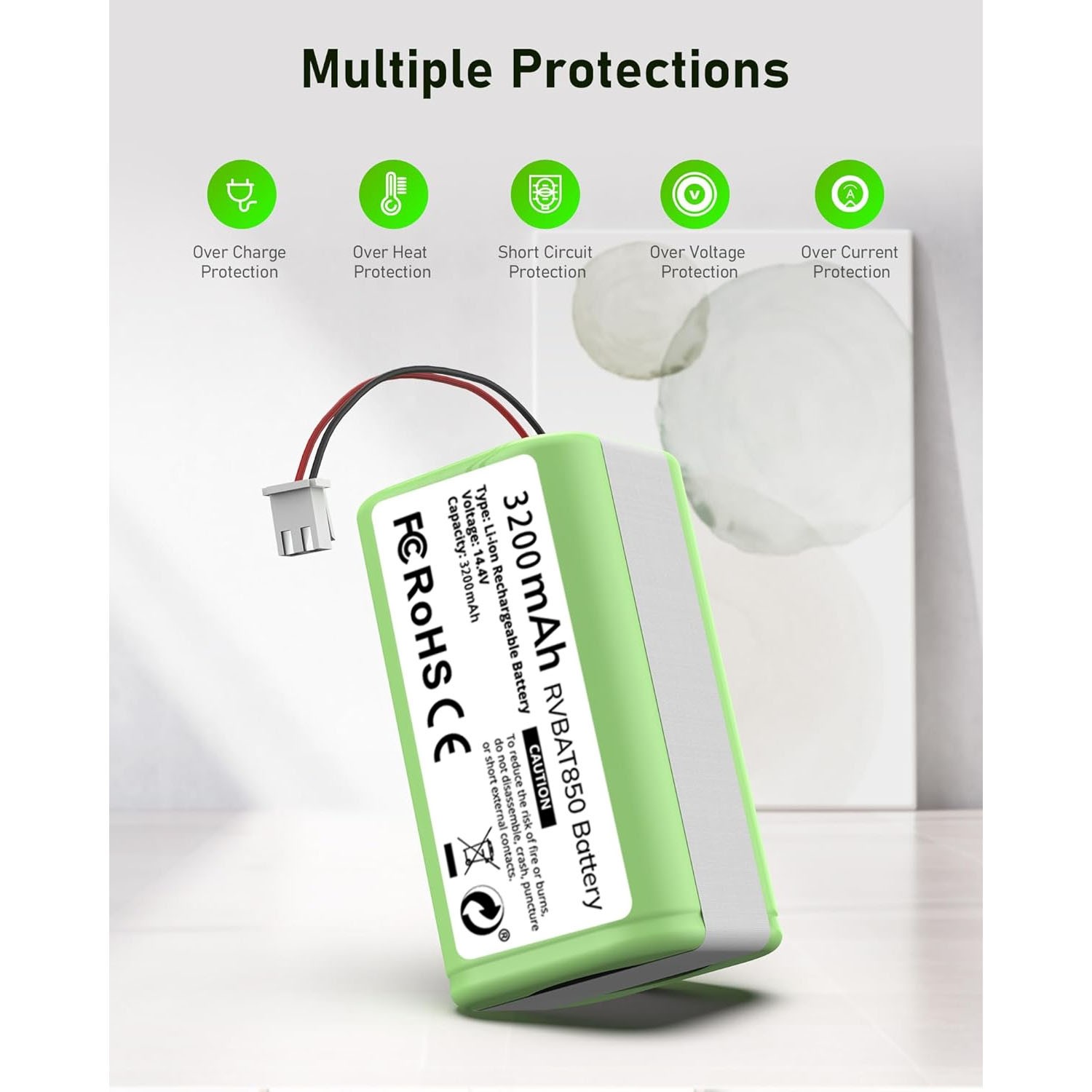 New Battery For Shark Matrix Self-Emptying Robot Vacuum RV2310 RV2310AE