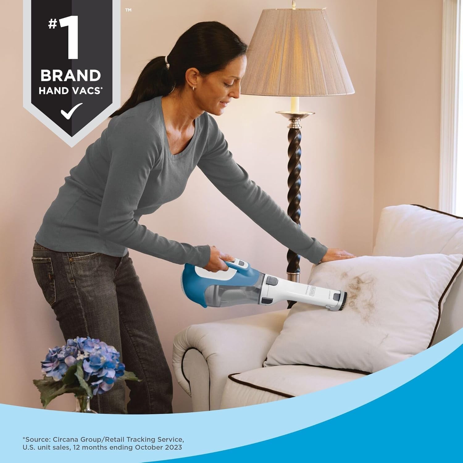 dustbuster AdvancedClean Handheld Vacuum Cordless, Compact Home and Car Vacuum