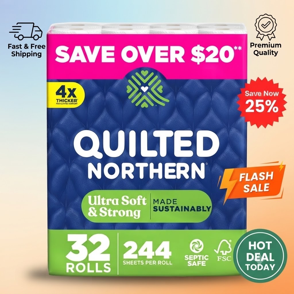 Quilted Northern Ultra Soft Strong Toilet Paper 2 Ply 32 Rolls 244 Sheets
