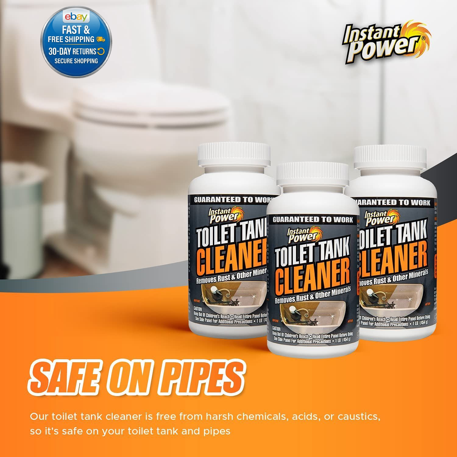 Power Toilet Tank Cleaner – Bathroom 16 Ounce (Pack of 1), White