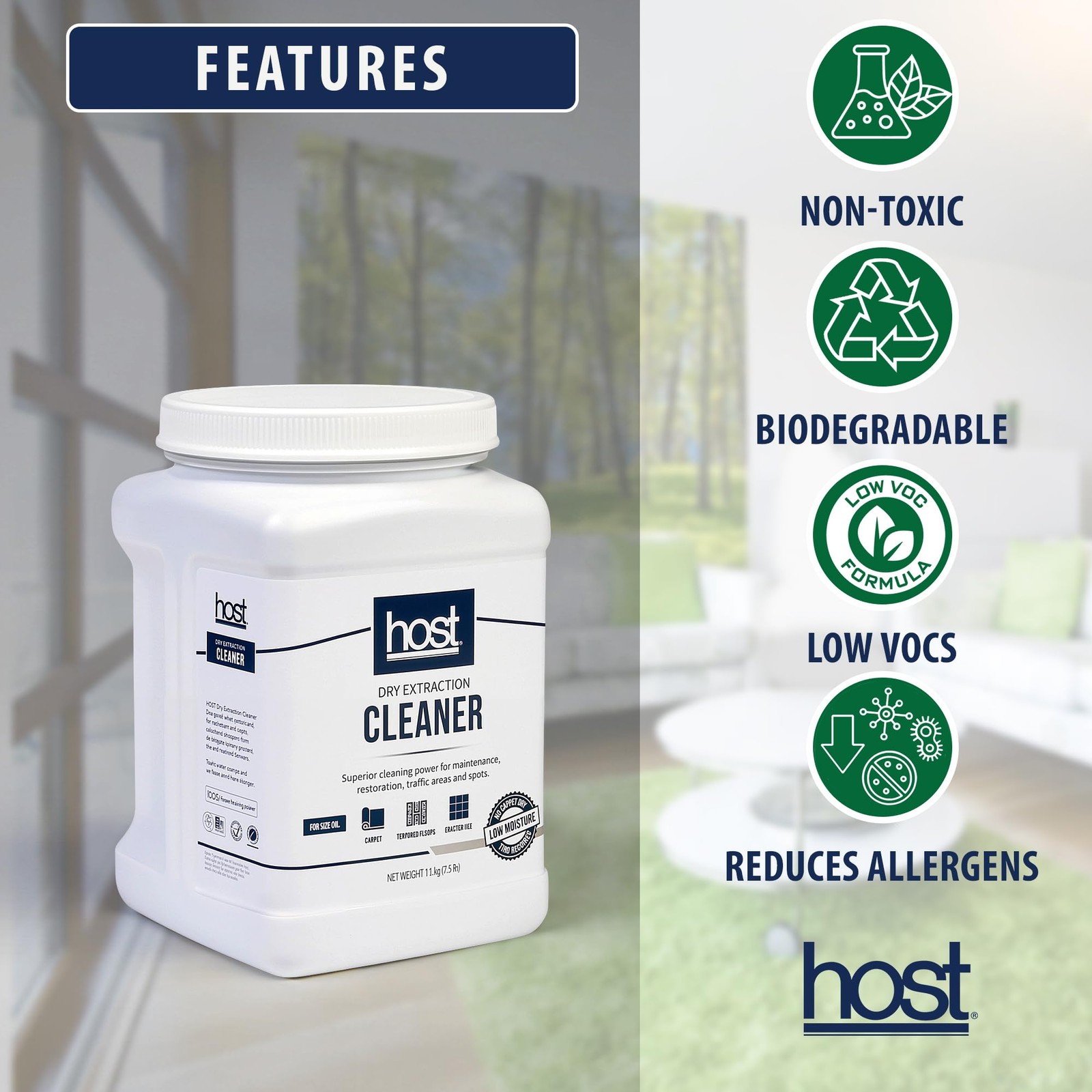 HOST® Dry Extraction Cleaner – Natural, Non-Toxic, Biodegradable Cleaning Com…