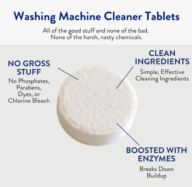 THE CLEAN PEOPLE Washing Machine Cleaner – Washer Machine Cleaner Tablets 3 PACK