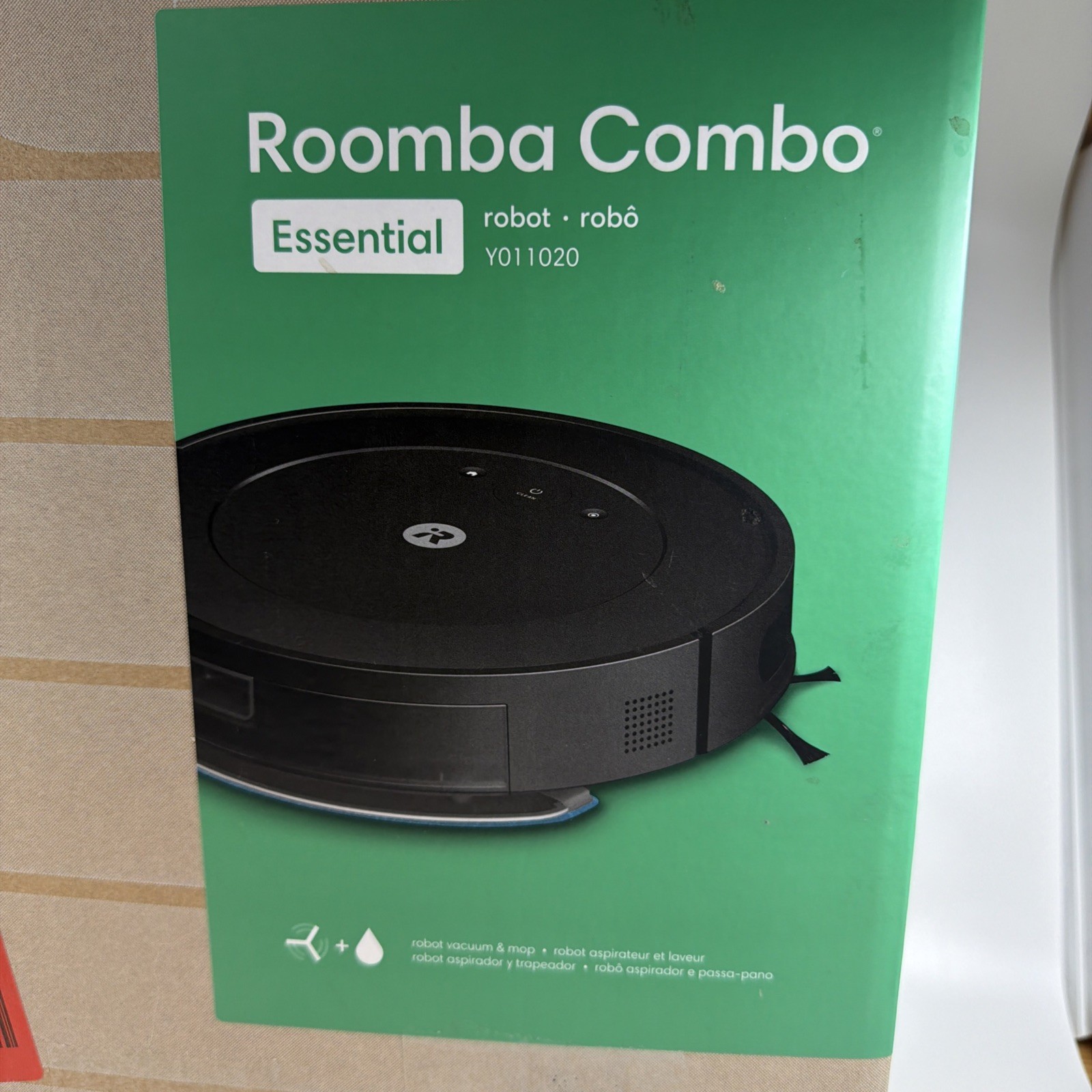 iRobot Roomba Combo Essential Robot Vacuum and Mop Y011020 Black